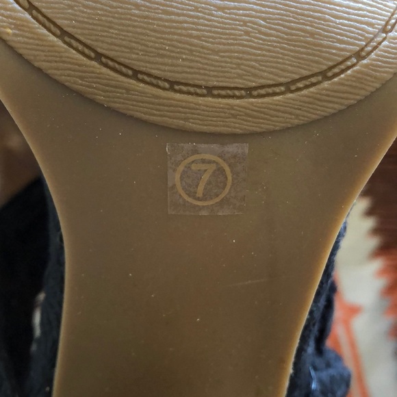 Open toe black high heels - Picture 4 of 7